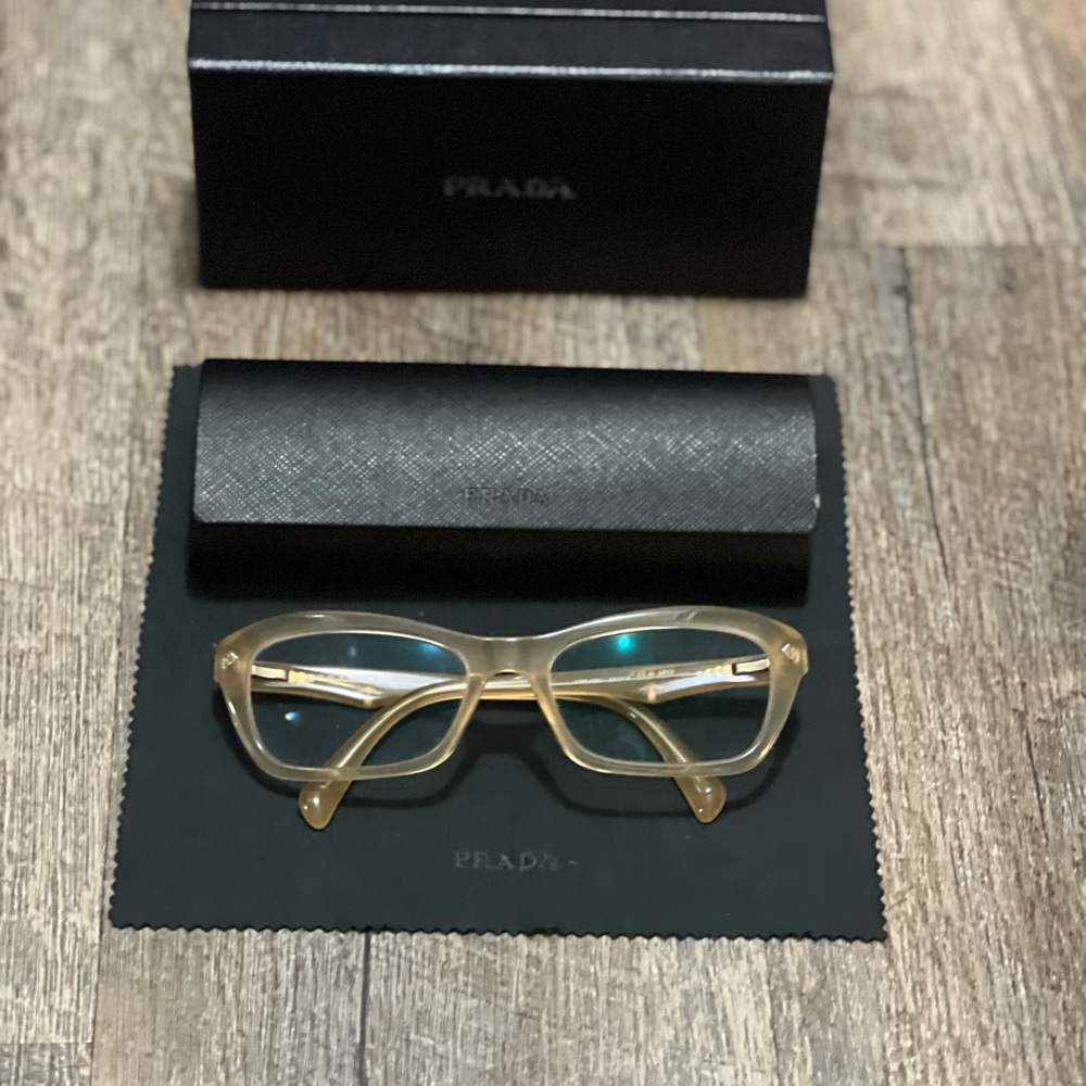 Authentic Prada Eyeglasses VPR 16N HONEY GAD-1O1 - Picture 2 of 11